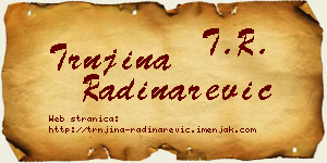 Trnjina Radinarević vizit kartica